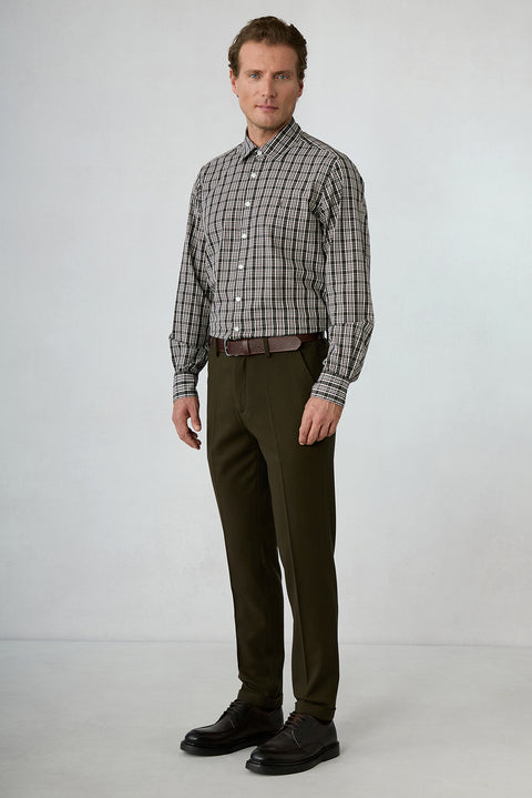Medium Mink Slim Straight Fit Wool Blend Sweatpants