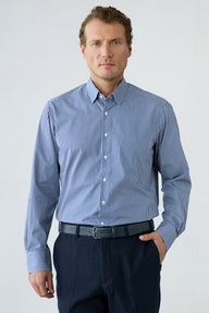 Dark Gray Striped Linen-Look Tie