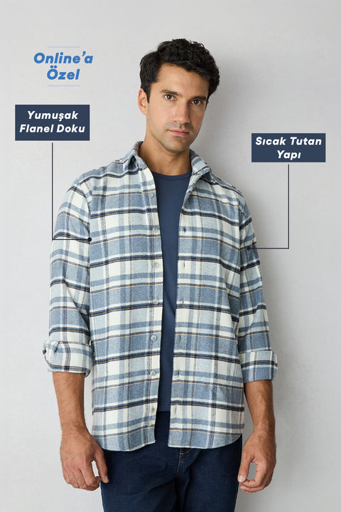 Mavi Regular Fit Flannel Plaid Long Shirt