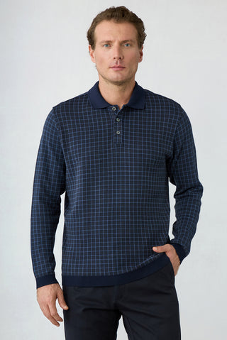  Koyu Lacivert Polo Yaka Regular Fit Sweatshirt