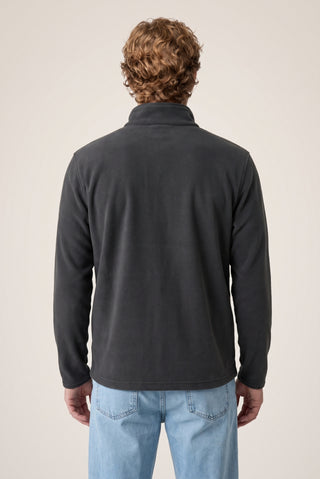  Orta Antrasit Fermuarlı Bato Yaka Regular Fit Polar Sweatshirt