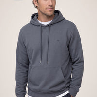 Orta Antrasit Kapüşonlu Regular Fit Pamuklu Cepli Sweatshirt