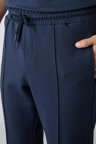  Koyu Lacivert Beli Lastikli İpli Pamuklu Cepli Sweatpant / Eşofman Altı