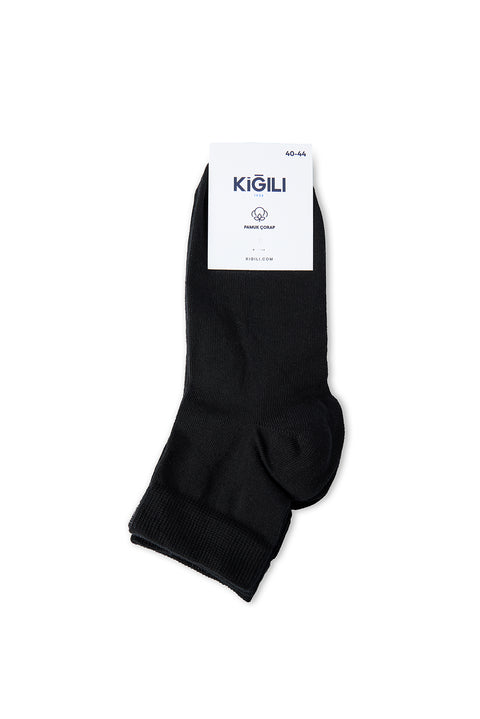 Black 2-Pack Plain Cotton Low-Cut Socks