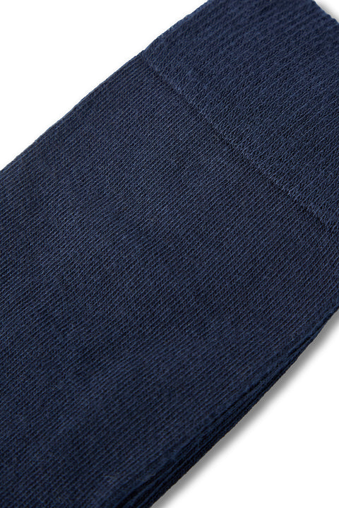 Dark Navy Single Organic Cotton Blend Plain Ankle Socks