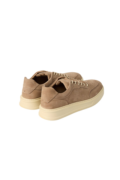Medium Mink Lace-Up Sneaker Leather Shoes