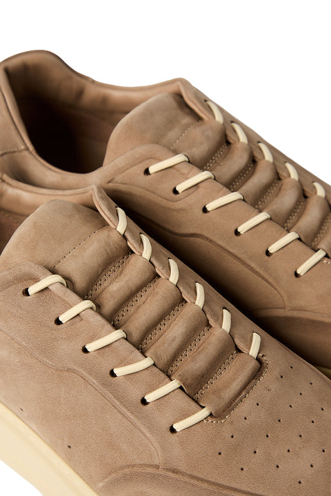 Medium Mink Lace-Up Sneaker Leather Shoes
