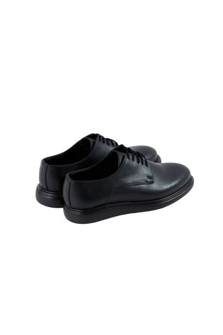  Siyah EVA Taban Rahat Konforlu Düz Bağcıklı Smart Casual Ayakkabı