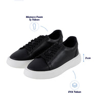 Açık Siyah Memory Foam EVA Taban Rahat Konforlu Günlük Spor Sneaker Ayakkabı