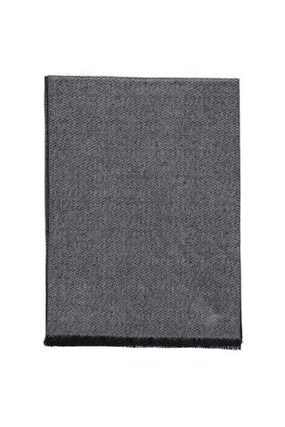  Siyah Geometrik Desenli Atkı (35*190 cm)