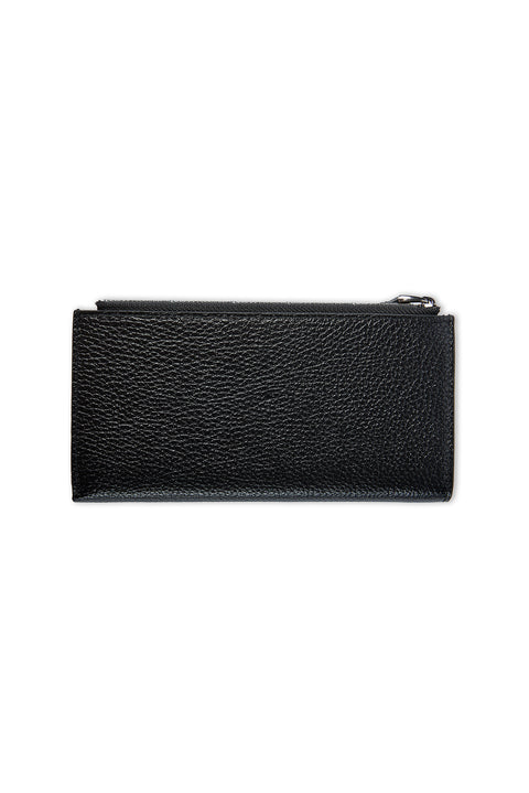 Black Leather Wallet with Phone Compartment (Length: 18CM Height: 9 CM) Phone Holder (16.5 CM * 7.5 CM)