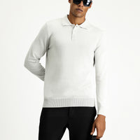 Taş Polo Yaka Regular Fit Pamuklu Triko Kazak