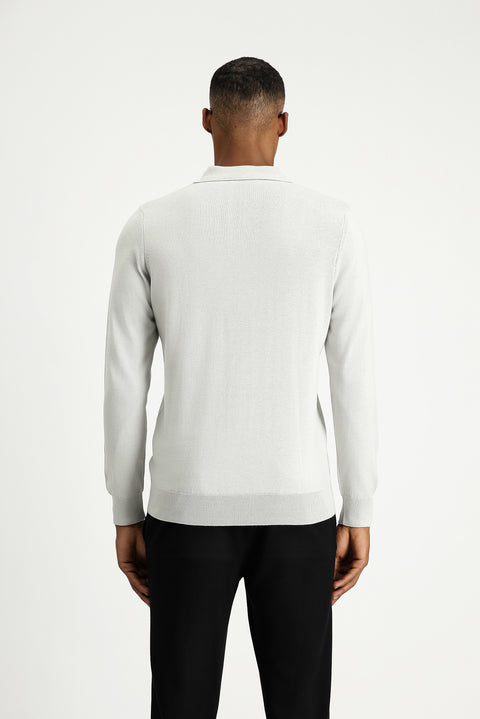 Taş Polo Yaka Regular Fit Pamuklu Triko Kazak