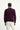 Koyu Bordo Polo Yaka Regular Fit Pamuklu Kaşmirli Triko Kazak