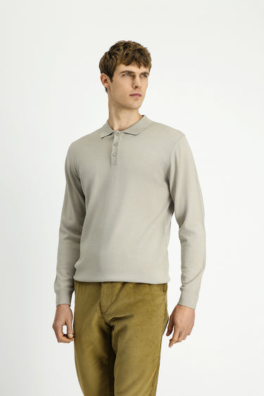 Taş Polo Yaka Regular Fit Yünlü Triko Kazak