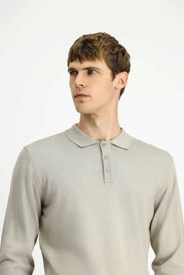 Taş Polo Yaka Regular Fit Yünlü Triko Kazak