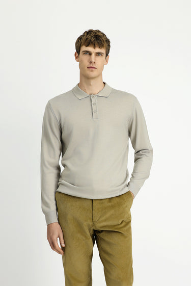 Taş Polo Yaka Regular Fit Yünlü Triko Kazak