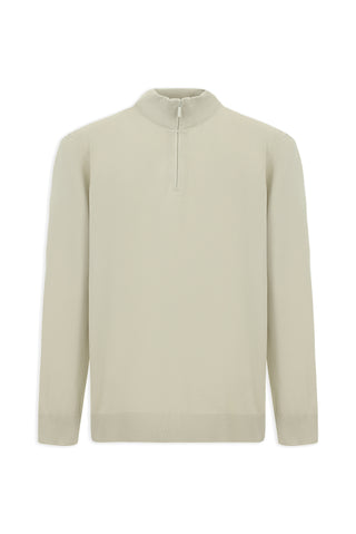  Taş Regular Fit Yarım Balıkçı Yaka Fermuarlı Triko Kazak