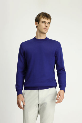  İndigo Yarım Balıkçı Yaka Regular Fit Pamuklu Kaşmirli Triko Kazak