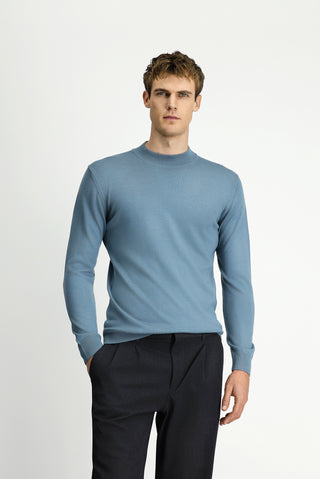  Küf Yeşili Yarım Balıkçı Yaka Regular Fit Yünlü Triko Kazak