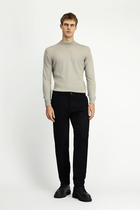 Taş Yarım Balıkçı Yaka Regular Fit Yünlü Basic Örme Triko Kazak