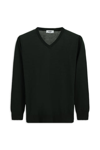  Asker Haki V Yaka Regular Fit Sıcak Tutan Yünlü Triko Kazak