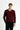 Koyu Bordo V Yaka Regular Fit Yünlü Triko Kazak