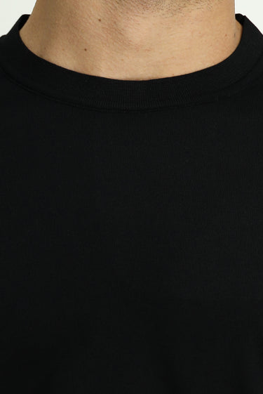 Siyah Bisiklet Yaka Regular Fit Triko Kazak