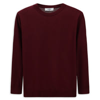 Koyu Bordo Bisiklet Yaka Regular Fit Triko Kazak