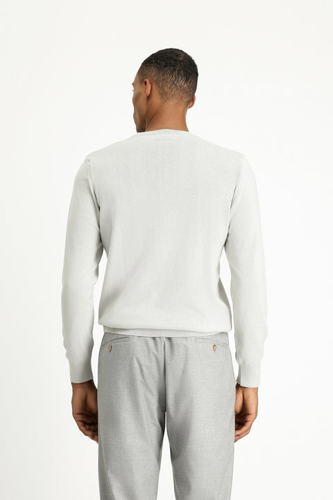 Taş Bisiklet Yaka Regular Fit Pamuklu Triko Kazak