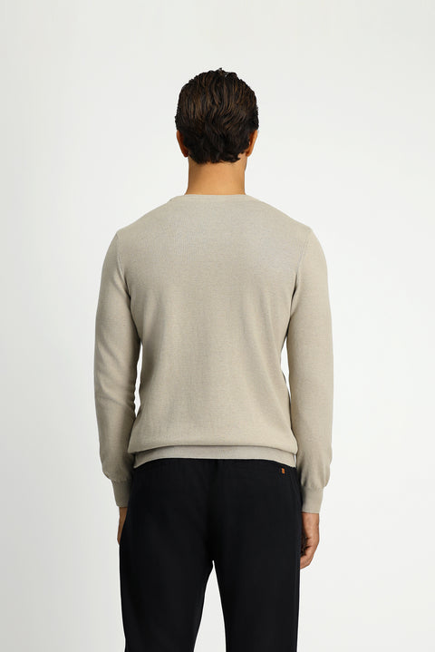 Orta Vizon Bisiklet Yaka Regular Fit Pamuklu Kaşmirli Triko Kazak