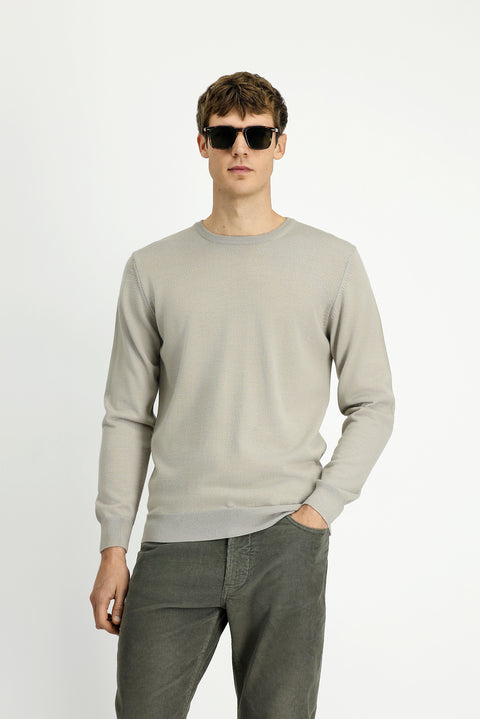 Taş Bisiklet Yaka Regular Fit Yünlü Örme Triko Kazak