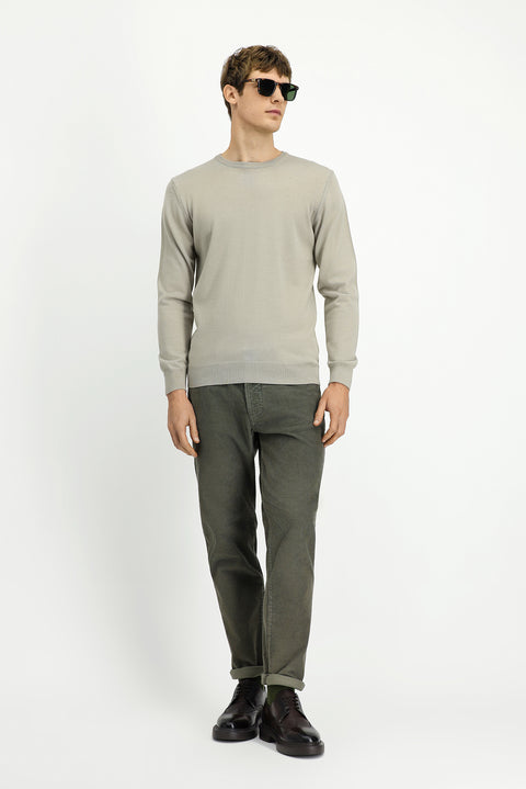 Taş Bisiklet Yaka Regular Fit Yünlü Örme Triko Kazak