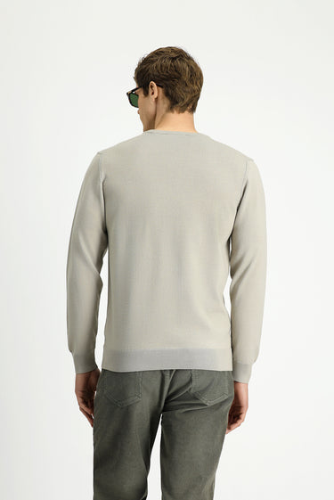 Taş Bisiklet Yaka Regular Fit Yünlü Triko Kazak