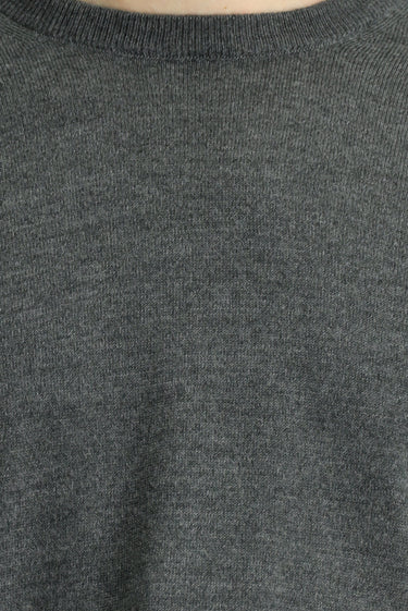 Orta Anrasit Melanj Bisiklet Yaka Regular Fit Yünlü Triko Kazak