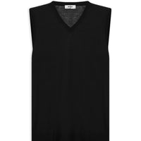 Siyah V Yaka Yünlü Triko Süveter