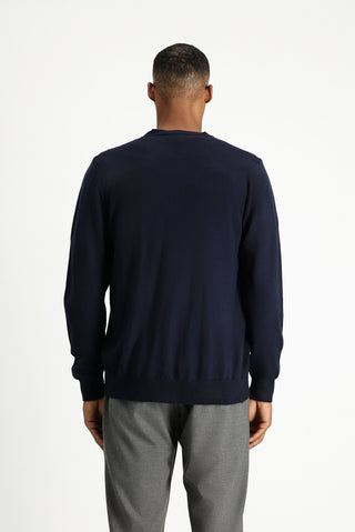  Koyu Lacivert Pamuklu Triko Hırka