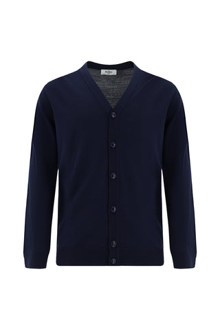  Koyu Lacivert Yünlü Triko Hırka