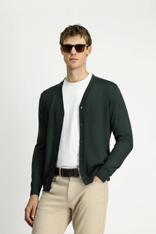  Asker Haki V Yaka Dü?meli Yünlü Örme Triko H?rka-Ki??l?