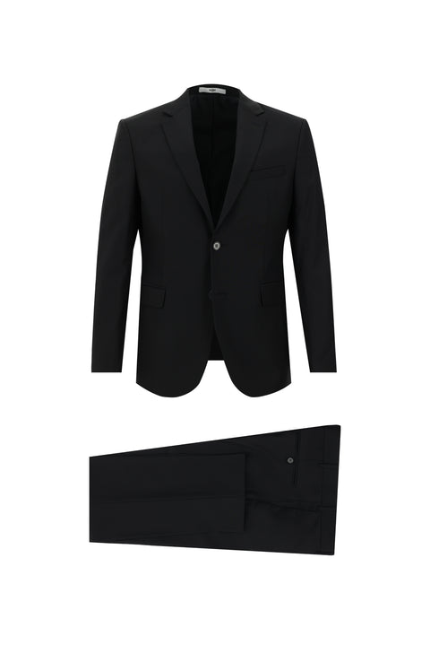 Siyah 7 Drop Slim Fit Dar Kesim Takım Elbise