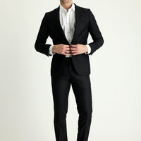 Black 7 Drop Slim Fit Narrow Cut Suit