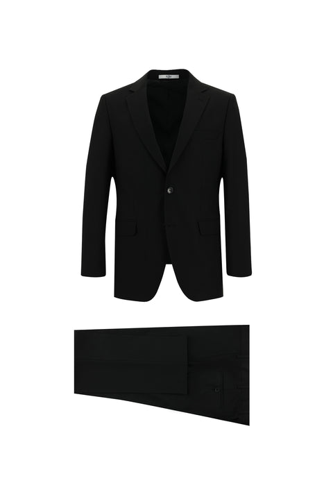 Siyah 4 Drop Relaxed Fit Rahat Kesim Takım Elbise