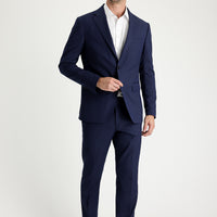 Açık Lacivert Klasik Desenli Takım Elbise