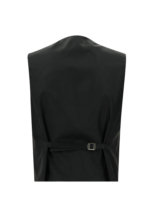 Siyah 7 Drop Slim Fit Dar Kesim Yelekli Takım Elbise