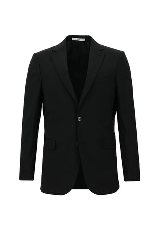  Siyah Regular Fit Yünlü Klasik Takım Elbise