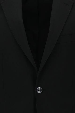  Siyah 7 Drop Slim Fit Dar Kesim Yünlü Takım Elbise