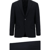 Koyu Lacivert 4 Drop Relaxed Fit Rahat Kesim Yünlü Takım Elbise