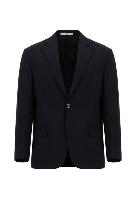 Koyu Lacivert 4 Drop Relaxed Fit Rahat Kesim Yünlü Takım Elbise