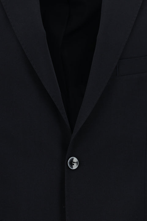 Koyu Lacivert 7 Drop Slim Fit Dar Kesim Yünlü Takım Elbise