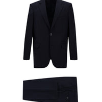 Koyu Lacivert 4 Drop Relaxed Fit Rahat Kesim Yünlü Takım Elbise